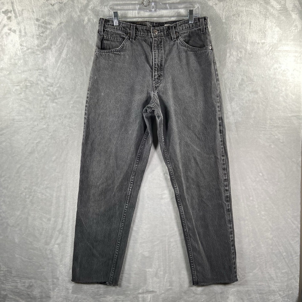Vintage Levi's 550 Jeans men's 31x30 Orange Tab Relaxed Fit Tapered Black Denim